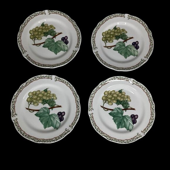 Noritake Royal Orchard Plates 6-3/4" Bread Butter Dessert Fruit 9416 Set Of 4 - Picture 1 of 11